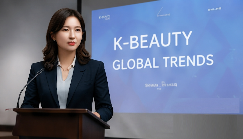 K-BEAUTY GLOBAL TRENDS 컨퍼런스에서 발표하는 연사